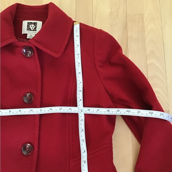 Red Wool Coat 🌺 - Picture 3 of 10